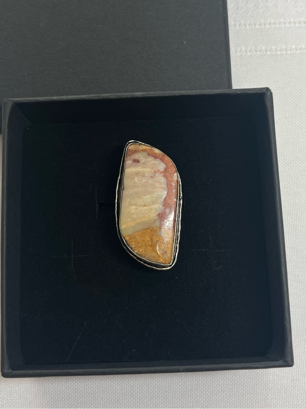 Agate Sterling silver ring. Size 6